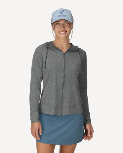 ТермоХуди Simms Women's SolarFlex Full-Zip Hoody (Женский; L; Steel Heather)